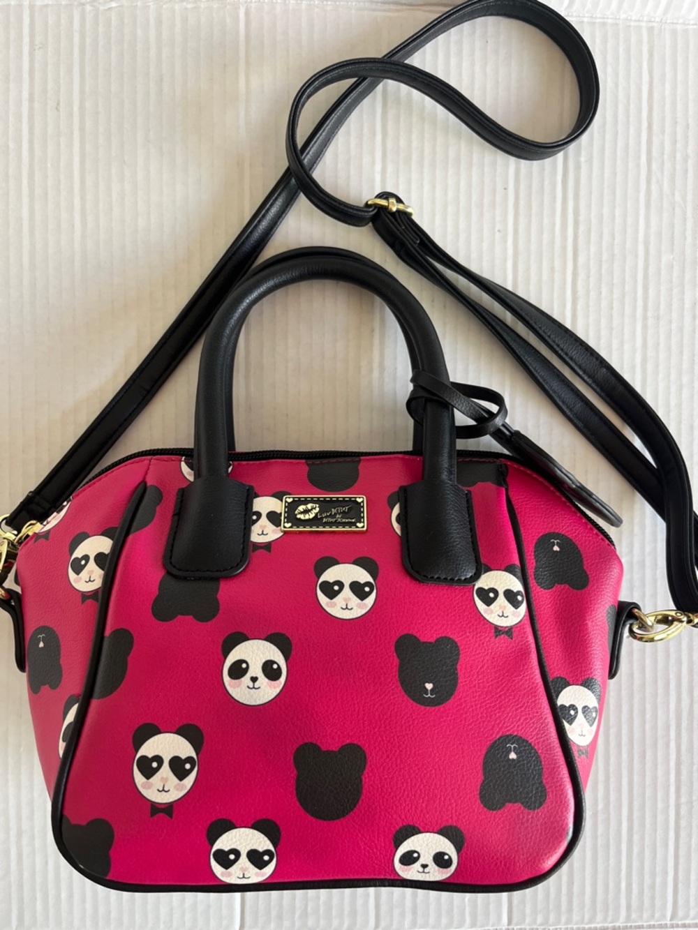 Luv Betsey By Betsy Johnson  Pink Panda Crossbody Handbag
